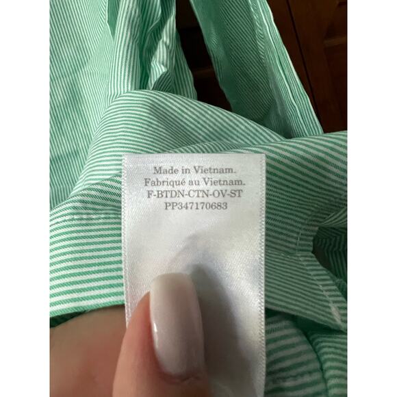 NWT Everlane Women's The Cotton Oversized Button Down Shirt Long Sleeve Mint 4 - Picture 7 of 11